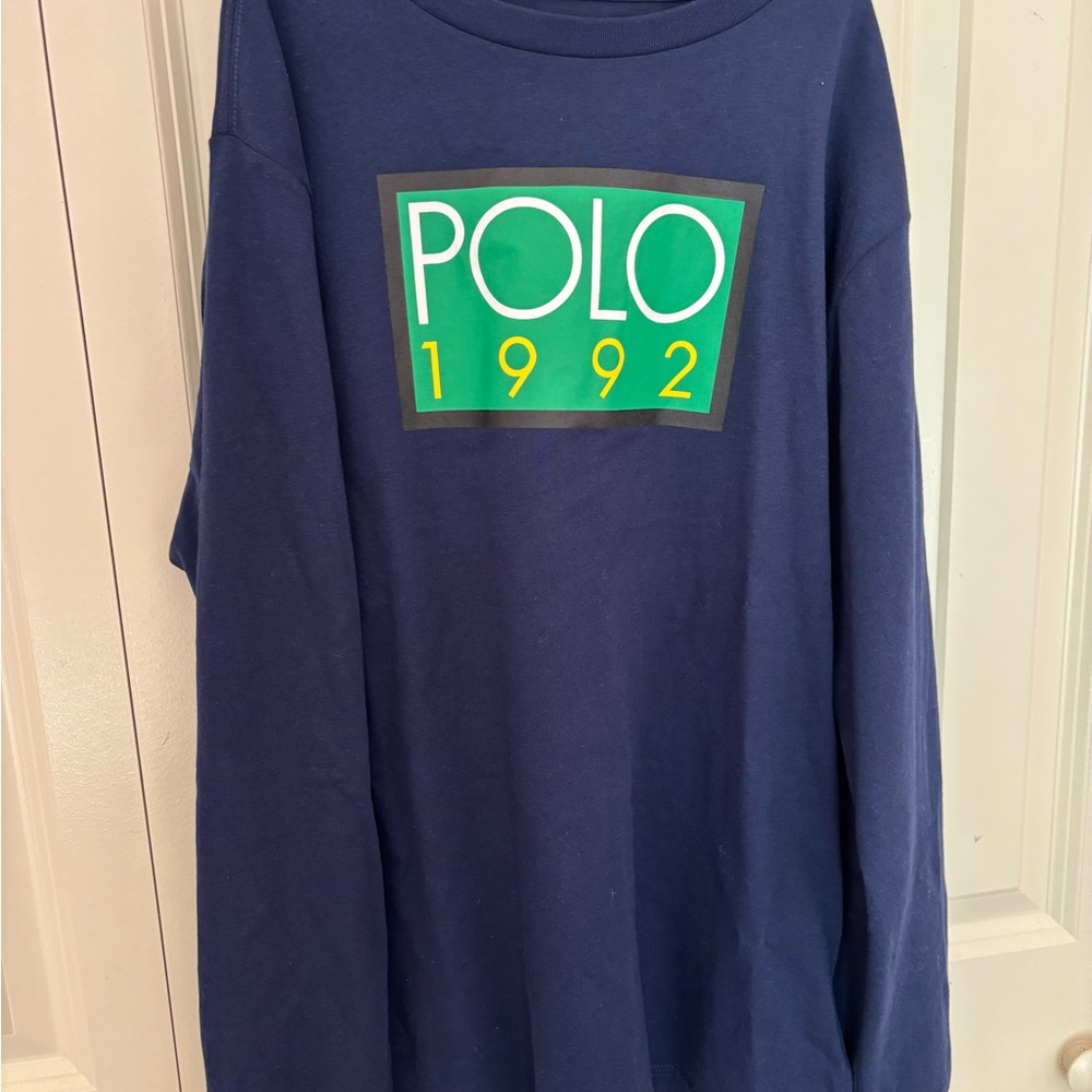Polo Ralph Lauren Blue Tee with Yellow Logo